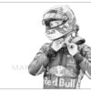 Max Verstappen art print by UK Artist Mark Anthony