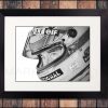 Ayrton Senna framed original artwork for sale