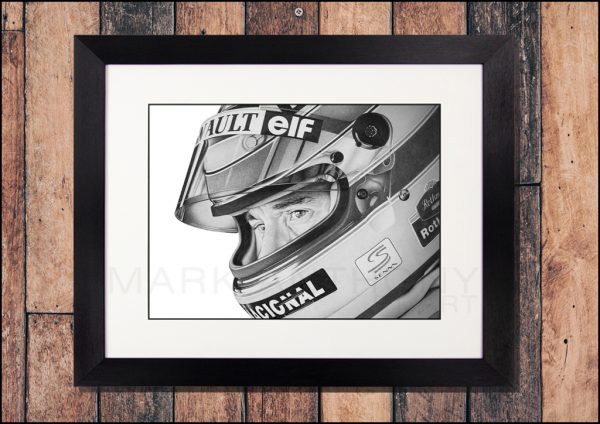 Ayrton Senna framed original artwork for sale