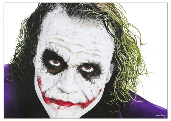 The Joker - Heath Ledger - Movie Icons Art Prints by UK Artist Mark Anthony
