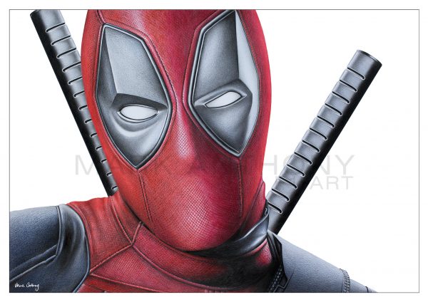 Deadpool - Art print by UK artist Mark Anthony.
