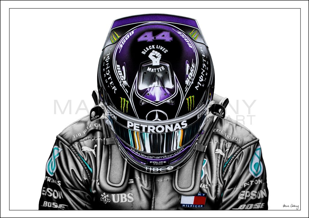 Lewis Hamilton - Still We Rise - Formula 1 Art by UK Artist Mark Anthony