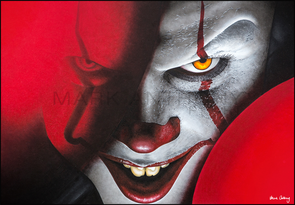 Pennywise IT Chapter 2 - Original Oil Paint on Canvas by UK Artist Mark Anthony