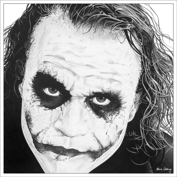 Heath Ledger Joker art print by UK artist Mark Anthony