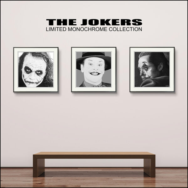 The Jokers - Limited Monochrome Print Set by UK Artist Mark Anthony