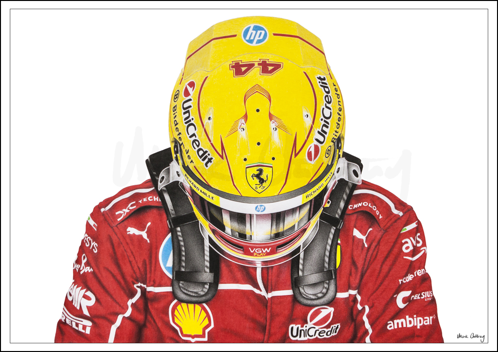 Lewis Hamilton - Resilience Art print by UK Artist Mark Anthony - www.f1art.co.uk