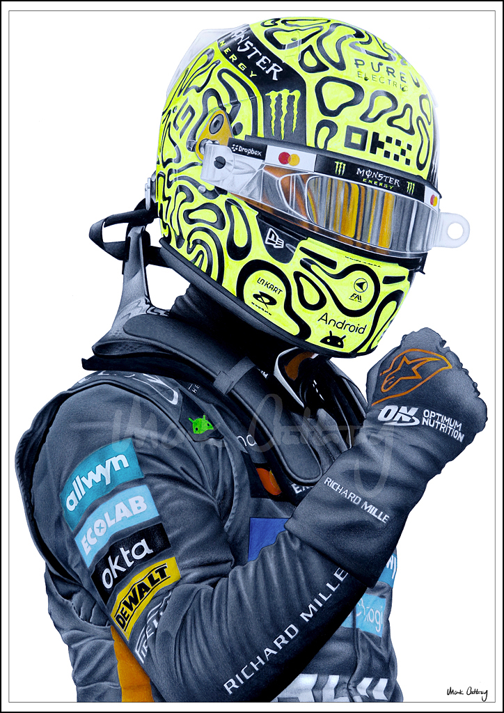 Lando Norris - 2025 Formula 1 World Champion - Art print by UK Artist Mark Anthony